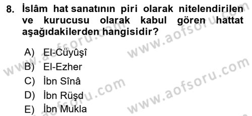 Genel Uygarlık Tarihi Dersi 2021 - 2022 Yılı (Final) Dönem Sonu Sınav Soruları 8. Soru