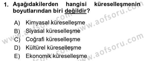 Genel Uygarlık Tarihi Dersi 2021 - 2022 Yılı Yaz Okulu Sınav Soruları 1. Soru