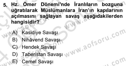 Genel Uygarlık Tarihi Dersi 2023 - 2024 Yılı (Final) Dönem Sonu Sınav Soruları 5. Soru