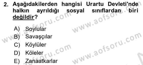 Genel Uygarlık Tarihi Dersi 2023 - 2024 Yılı Yaz Okulu Sınav Soruları 2. Soru
