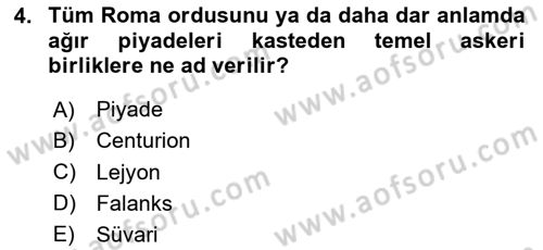 Genel Uygarlık Tarihi Dersi 2023 - 2024 Yılı Yaz Okulu Sınav Soruları 4. Soru