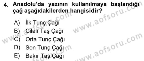 Genel Uygarlık Tarihi Dersi 2024 - 2025 Yılı (Final) Dönem Sonu Sınav Soruları 4. Soru
