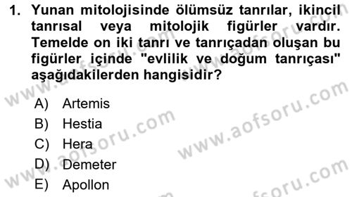 Genel Uygarlık Tarihi Dersi 2025 - 2026 Yılı Yaz Okulu Sınav Soruları 1. Soru