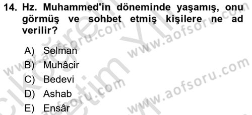 Genel Uygarlık Tarihi Dersi 2025 - 2026 Yılı Yaz Okulu Sınav Soruları 14. Soru