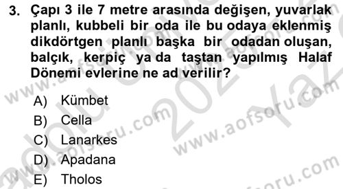 Genel Uygarlık Tarihi Dersi 2025 - 2026 Yılı Yaz Okulu Sınav Soruları 3. Soru