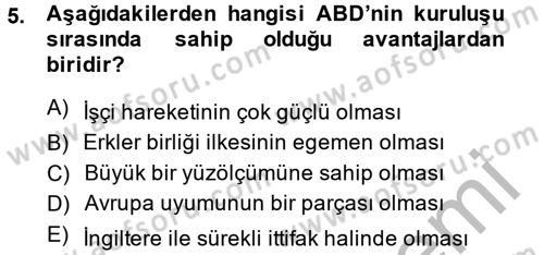 Siyasi Tarih Dersi 2013 - 2014 Yılı (Vize) Ara Sınav Soruları 5. Soru