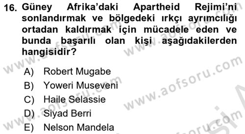 Siyasi Tarih Dersi 2022 - 2023 Yılı (Final) Dönem Sonu Sınav Soruları 16. Soru