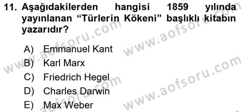 Siyasi Tarih 1 Dersi 2020 - 2021 Yılı Yaz Okulu Sınav Soruları 11. Soru