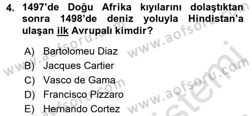 Siyasi Tarih 1 Dersi Ara Sınavı Deneme Sınav Soruları 4. Soru
