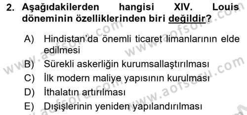 Siyasi Tarih 1 Dersi 2022 - 2023 Yılı Yaz Okulu Sınav Soruları 2. Soru