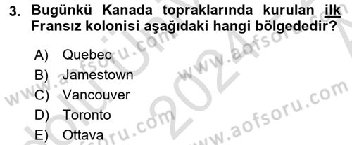 Siyasi Tarih 1 Dersi 2024 - 2025 Yılı (Vize) Ara Sınav Soruları 3. Soru