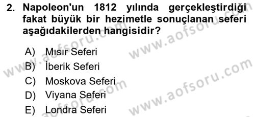 Siyasi Tarih 1 Dersi 2024 - 2025 Yılı (Final) Dönem Sonu Sınav Soruları 2. Soru