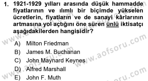 Siyasi Tarih 2 Dersi 2015 - 2016 Yılı (Vize) Ara Sınav Soruları 1. Soru