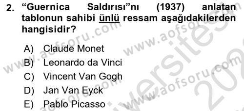 Siyasi Tarih 2 Dersi 2021 - 2022 Yılı Yaz Okulu Sınav Soruları 2. Soru
