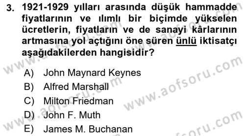 Siyasi Tarih 2 Dersi 2023 - 2024 Yılı (Vize) Ara Sınav Soruları 3. Soru