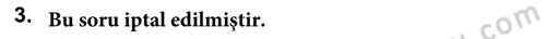 Genel Biyoloji Dersi Ara Sınavı Deneme Sınav Soruları 3. Soru