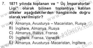 Atatürk İlkeleri Ve İnkılap Tarihi 1 Dersi 2012 - 2013 Yılı Tek Ders Sınav Soruları 7. Soru