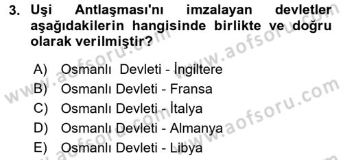 Atatürk İlkeleri Ve İnkılap Tarihi 1 Dersi 2023 - 2024 Yılı (Vize) Ara Sınav Soruları 3. Soru