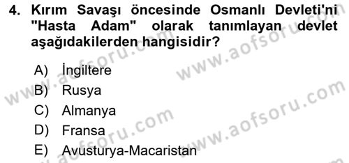 Atatürk İlkeleri Ve İnkılap Tarihi 1 Dersi 2024 - 2025 Yılı Yaz Okulu Sınav Soruları 4. Soru