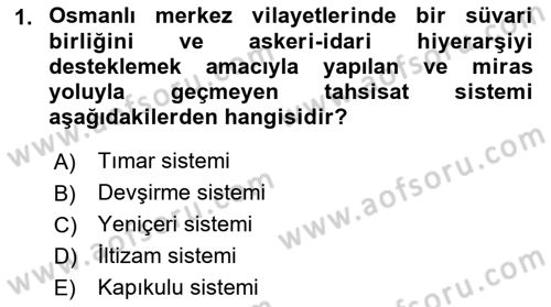 Atatürk İlkeleri Ve İnkılap Tarihi 1 Dersi 2025 - 2026 Yılı (Vize) Ara Sınav Soruları 1. Soru