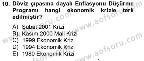 Atatürk İlkeleri Ve İnkılap Tarihi 2 Dersi 2013 - 2014 Yılı Tek Ders Sınav Soruları 10. Soru