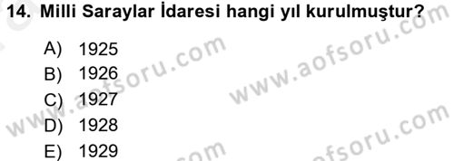Atatürk İlkeleri Ve İnkılap Tarihi 2 Dersi 2015 - 2016 Yılı (Vize) Ara Sınav Soruları 14. Soru