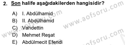Atatürk İlkeleri Ve İnkılap Tarihi 2 Dersi 2017 - 2018 Yılı (Vize) Ara Sınav Soruları 2. Soru