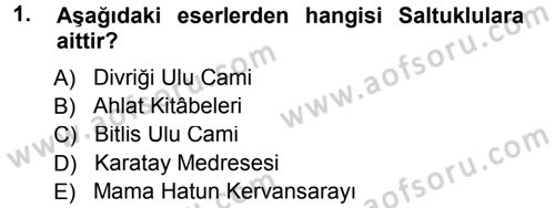 Ortaçağ ve Yeniçağ Türk Devletleri Tarihi Dersi 2012 - 2013 Yılı (Final) Dönem Sonu Sınav Soruları 1. Soru