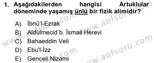 Ortaçağ ve Yeniçağ Türk Devletleri Tarihi Dersi 2021 - 2022 Yılı (Vize) Ara Sınav Soruları 1. Soru