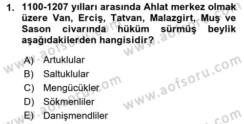 Ortaçağ ve Yeniçağ Türk Devletleri Tarihi Dersi 2022 - 2023 Yılı (Vize) Ara Sınav Soruları 1. Soru