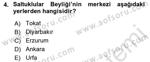 Ortaçağ ve Yeniçağ Türk Devletleri Tarihi Dersi 2022 - 2023 Yılı (Vize) Ara Sınav Soruları 4. Soru