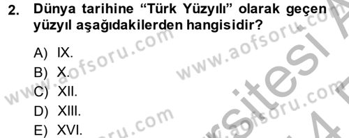 Osmanlı Tarihi (1566-1789) Dersi 2013 - 2014 Yılı (Vize) Ara Sınav Soruları 2. Soru