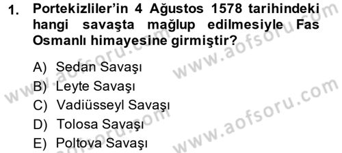 Osmanlı Tarihi (1566-1789) Dersi 2014 - 2015 Yılı (Vize) Ara Sınav Soruları 1. Soru