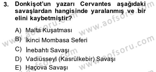 Osmanlı Tarihi (1566-1789) Dersi 2014 - 2015 Yılı (Vize) Ara Sınav Soruları 3. Soru