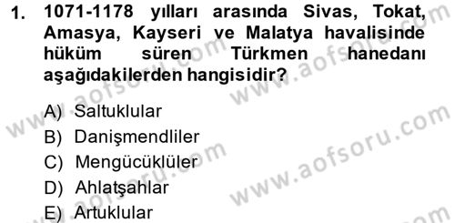 Türkiye Selçuklu Tarihi Dersi 2014 - 2015 Yılı (Final) Dönem Sonu Sınav Soruları 1. Soru