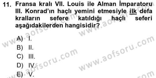 Türkiye Selçuklu Tarihi Dersi 2015 - 2016 Yılı (Vize) Ara Sınav Soruları 11. Soru