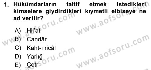 Türkiye Selçuklu Tarihi Dersi 2023 - 2024 Yılı (Final) Dönem Sonu Sınav Soruları 1. Soru