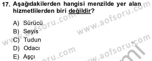 Osmanlı´da İskan ve Göç Dersi 2013 - 2014 Yılı (Vize) Ara Sınav Soruları 17. Soru