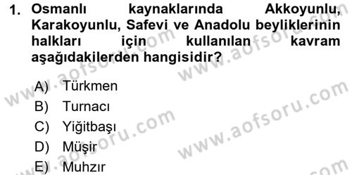 Osmanlı´da İskan ve Göç Dersi 2017 - 2018 Yılı (Vize) Ara Sınav Soruları 1. Soru