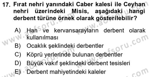 Osmanlı´da İskan ve Göç Dersi 2023 - 2024 Yılı (Vize) Ara Sınav Soruları 17. Soru