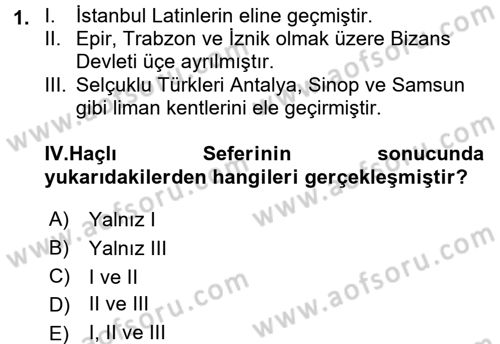 Ortaçağ-Yeniçağ Avrupa Tarihi Dersi 2015 - 2016 Yılı (Final) Dönem Sonu Sınav Soruları 1. Soru