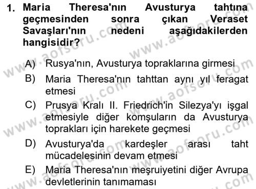 Ortaçağ-Yeniçağ Avrupa Tarihi Dersi 2022 - 2023 Yılı (Final) Dönem Sonu Sınav Soruları 1. Soru