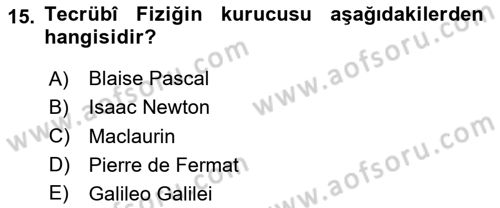 Ortaçağ-Yeniçağ Avrupa Tarihi Dersi 2024 - 2025 Yılı (Final) Dönem Sonu Sınav Soruları 15. Soru