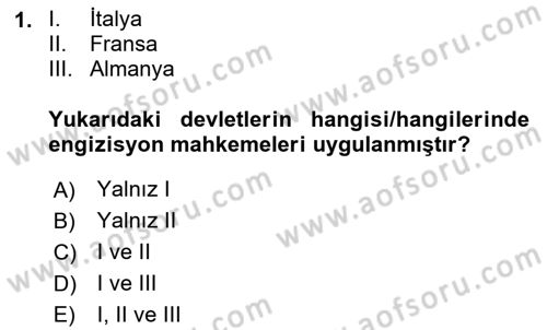 Ortaçağ-Yeniçağ Avrupa Tarihi Dersi 2024 - 2025 Yılı Yaz Okulu Sınav Soruları 1. Soru