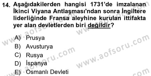 Ortaçağ-Yeniçağ Avrupa Tarihi Dersi 2025 - 2026 Yılı (Final) Dönem Sonu Sınav Soruları 14. Soru