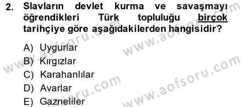 Rusya Tarihi Dersi 2014 - 2015 Yılı (Vize) Ara Sınav Soruları 2. Soru