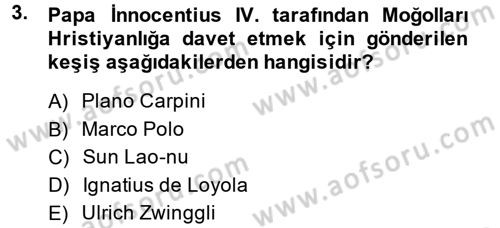 Rusya Tarihi Dersi 2014 - 2015 Yılı (Final) Dönem Sonu Sınav Soruları 3. Soru