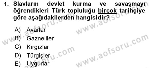 Rusya Tarihi Dersi 2015 - 2016 Yılı (Final) Dönem Sonu Sınav Soruları 1. Soru