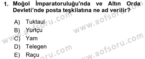 Rusya Tarihi Dersi 2016 - 2017 Yılı (Final) Dönem Sonu Sınav Soruları 1. Soru