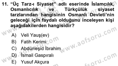 Rusya Tarihi Dersi 2021 - 2022 Yılı (Final) Dönem Sonu Sınav Soruları 11. Soru